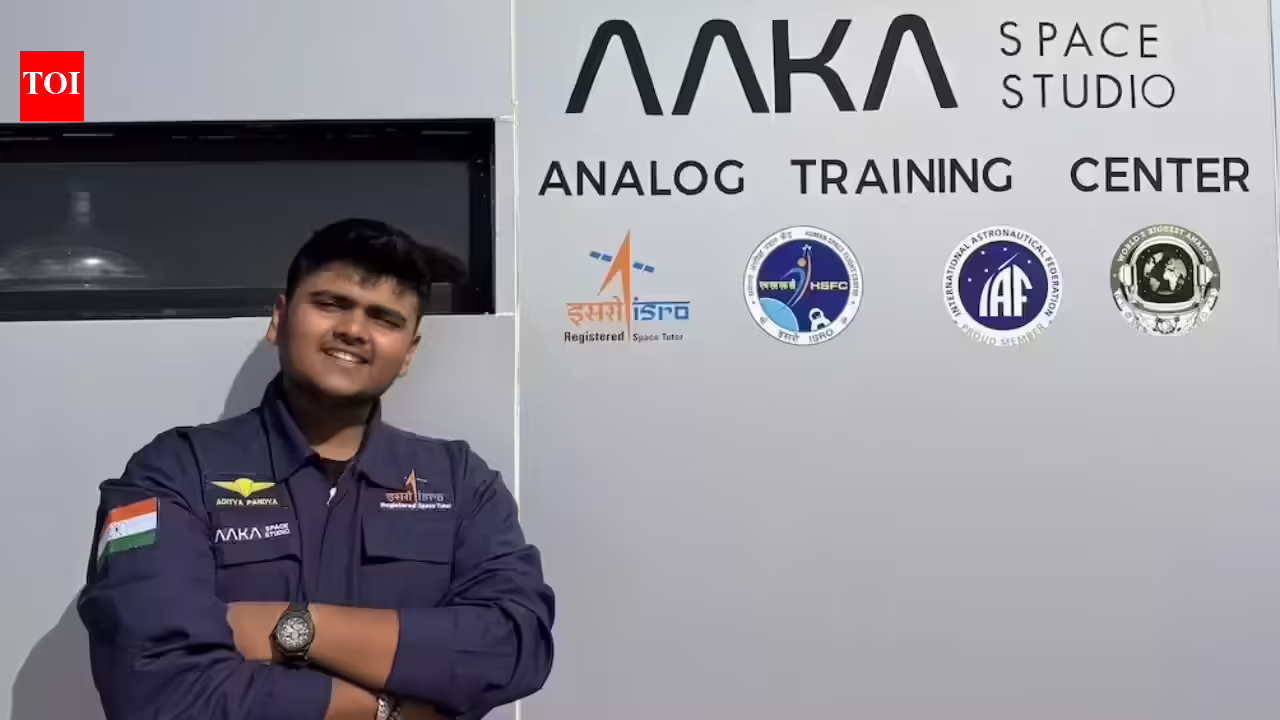 Meet Aditya Pandya: 17-year-old becomes India’s youngest analogue astronaut who lived, designed, and tested a Moon-like habitat | - The Times of India