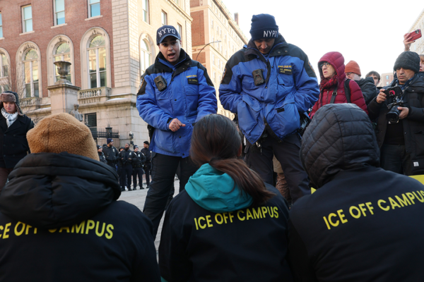 More than a dozen anti-ICE agitators hauled away by NYPD near Columbia University
