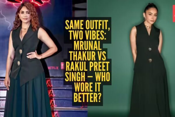 Mrunal Thakur vs Rakul Preet Singh: Who wore the Juhi Bengani waistcoat-and-skirt set better? - The Times of India