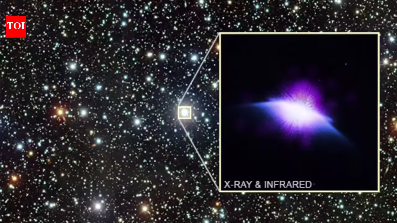 NASA’s Chandra captures ‘young sun’ caught blowing bubbles in HD 61005’s astrosphere with moth-like dust wings | - The Times of India