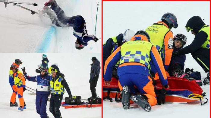 Nick Goepper provides injury update after crashing out of Olympic halfpipe pdium
