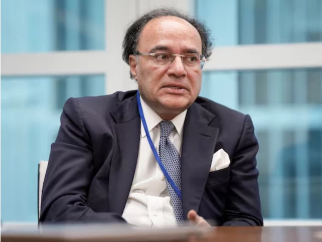 finance minister muhammad aurangzeb speaks during a reuters interview at the 2025 annual imf world bank spring meetings in washington dc us april 25 2025 photo reuters file