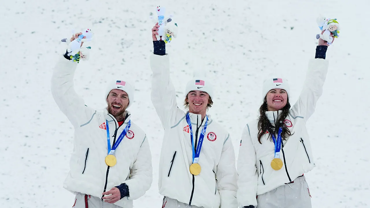 Team USA takes home gold medal in freestyle skiing mixed team aerials at Winter Olympics