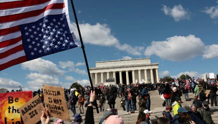 Anti-Trump protests launch on 'No Kings' day in US