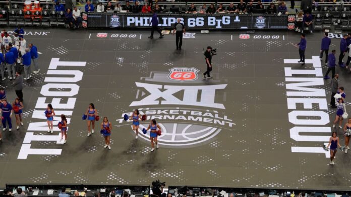 Big 12 to swap LED glass court for hardwood in semis, final