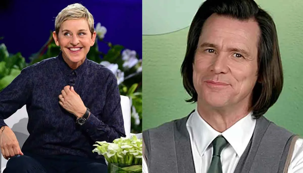 Ellen DeGeneres shares Jim Carrey's video after his appearance sparks rumors