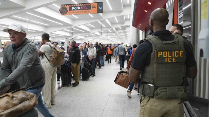 ICE deployed to some U.S. airports as long security lines persist during partial shutdown