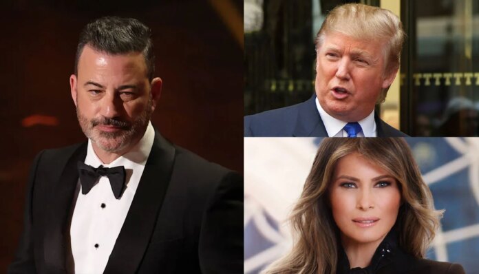 Jimmy Kimmel fires shots at Donald and Melania Trump while presenting at Oscars