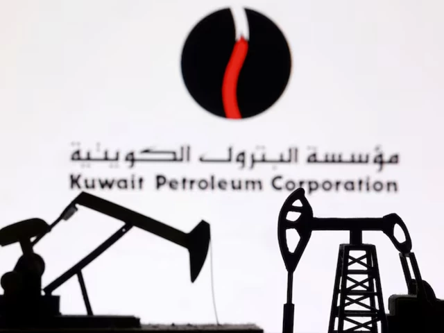 3d printed oil pump jacks and the kuwait petroleum corporation kpc logo appear in this illustration taken march 2 2026 photo reuters