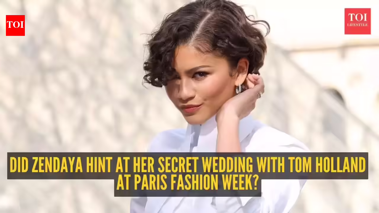 Paris Fashion Week: Did Zendaya hint at her secret wedding with Tom Holland at Paris Fashion Week? | - The Times of India