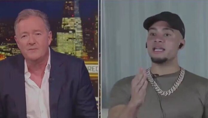 Piers Morgan walks off live show after guest shows poolside photo of his wife