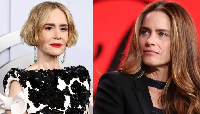 Sarah Paulson reacts as Amanda Peet reveals cancer diagnosis
