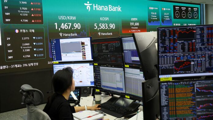South Korea stocks fall 5%, leading regional declines as Middle East war enters fifth week