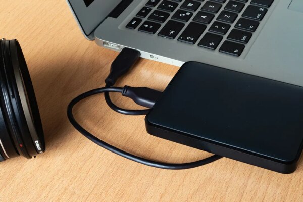 Transfer photos from your phone to a hard drive