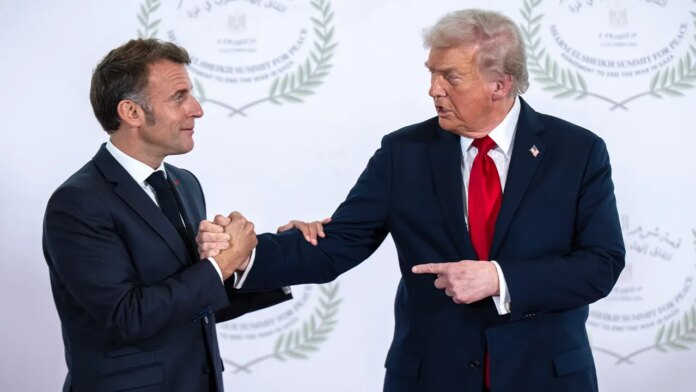 Trump rates Macron 'an 8' as France and US split over Middle East strategy