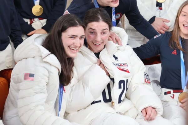 USA hockey's Hilary Knight, Megan Keller join Hughes brothers on "SNL," joke about Trump invite and "Heated Rivalry"
