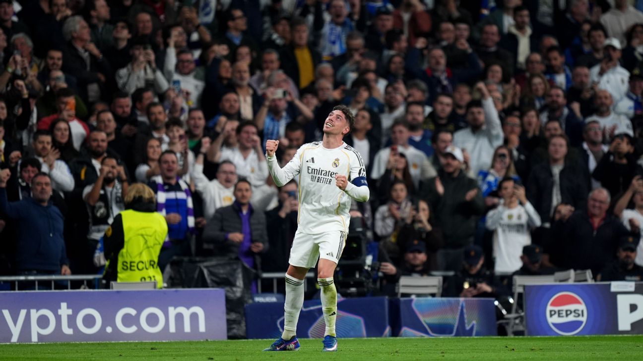 Valverde's hat trick steals the show as Madrid dominate Man City