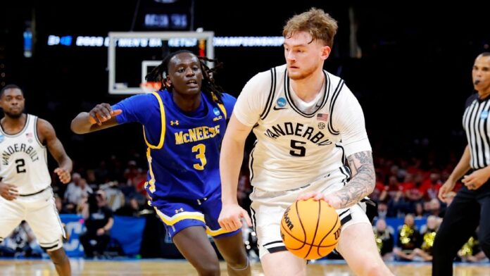 Vanderbilt rallies for first NCAA tournament win since 2012