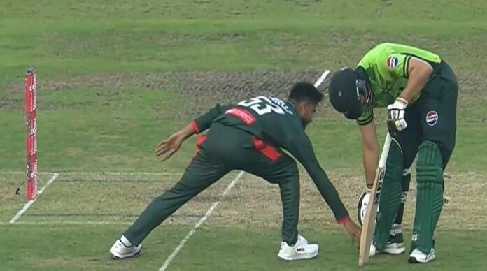 WATCH: Salman Agha left fuming after bizarre run-out in second Bangladesh ODI