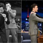 Watch: Luke Thompson teach Jimmy Fallon a romantic Bridgerton dance