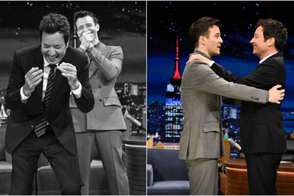 Watch: Luke Thompson teach Jimmy Fallon a romantic Bridgerton dance