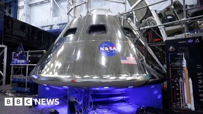BBC tours Orion spacecraft model ahead of Artemis II return