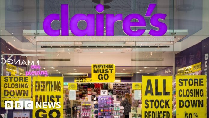 Claire's closes 154 stores with loss of 1,300 jobs