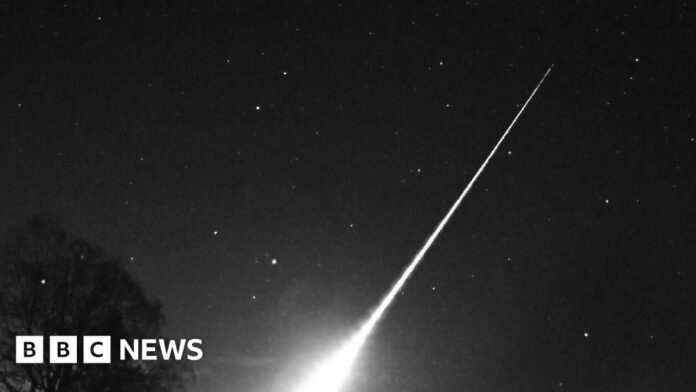 Experts confirm fireball across England as meteor