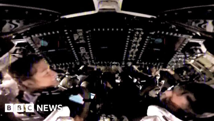 First live view of Artemis II crew since arriving in space