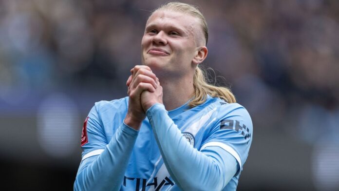 Haaland hits long-awaited Man City hat trick as pressure piles on Slot