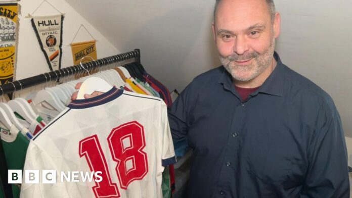 Man who spent £40k on football kits says England shirt overpriced