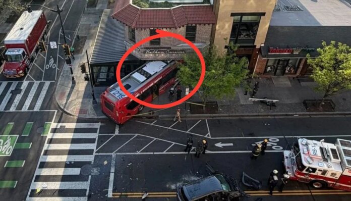 Metro bus crashes into popular DC restaurant, luckily it was empty