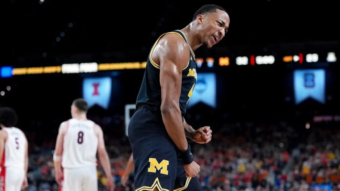 Michigan routs Arizona to advance to men's national championship, will take on UConn