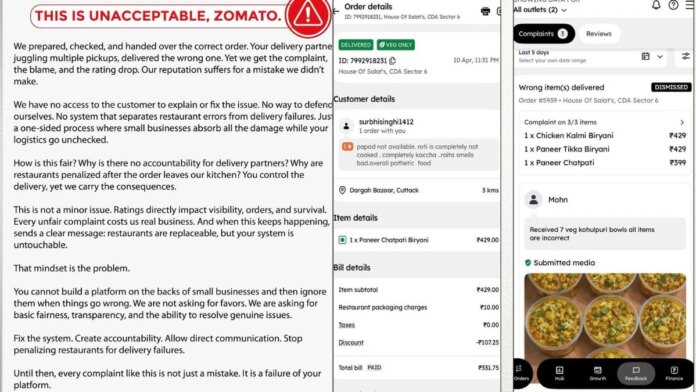 Odisha Restaurant Slams Zomato After Delivery Issues Cause Ratings To Drop