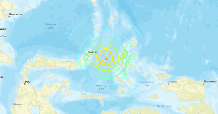 Powerful 7.4 magnitude earthquake in Indonesia's Molucca Sea kills 1 person, sets off small tsunami