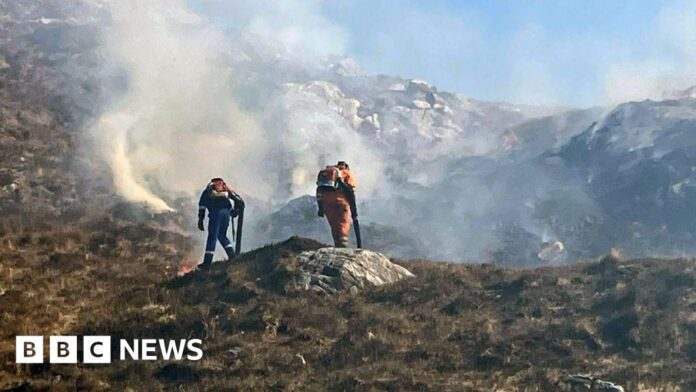 Series of wildfires across Scotland during 'extreme' alert