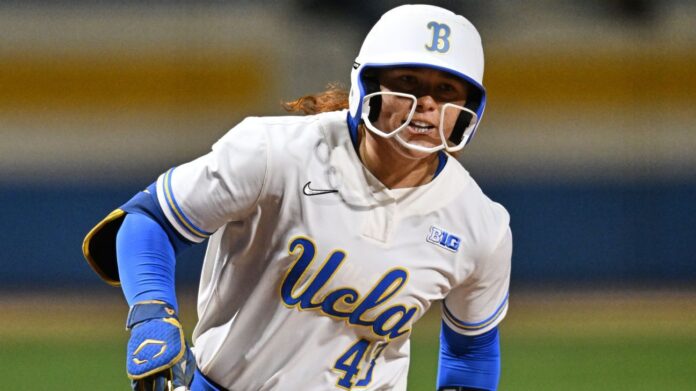 Who has hit the most home runs in an NCAA softball season?