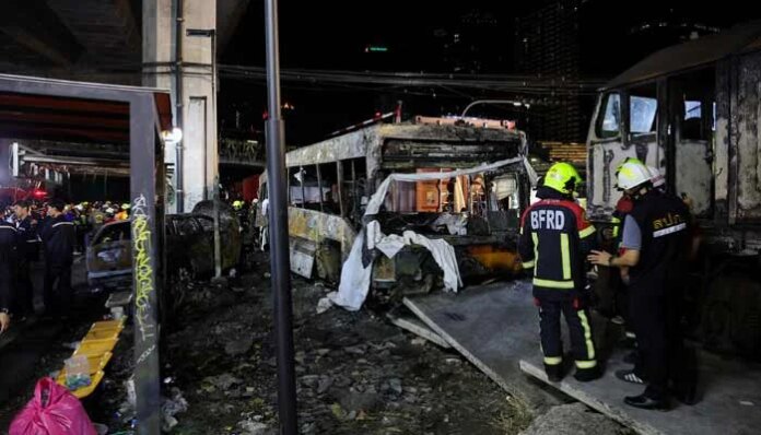 At least eight dead, 32 injured in Thailand after freight train hits bus