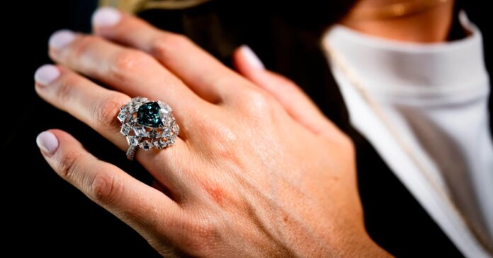 Blue-green diamond called the 