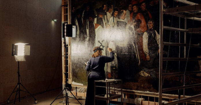 Bringing Courbet’s ‘A Burial at Ornans’ Back to Life, While Visitors Watch