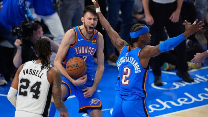 Gilgeous-Alexander scores 30 as Thunder even series in Game 2