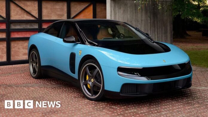 Luce: Ferrari shares slump after it unveils first fully electric car