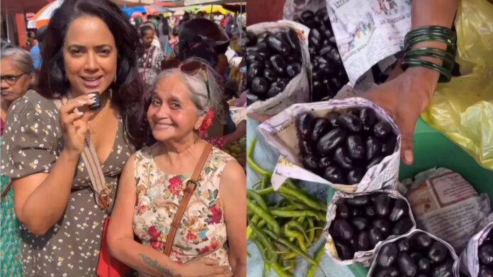 Moto Mircha To Giant Garlic, Sameera Reddy Reveals The Best Local Finds At Goa's Mapusa Market