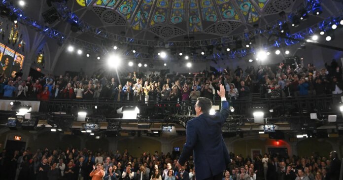 Stephen Colbert takes stage of 