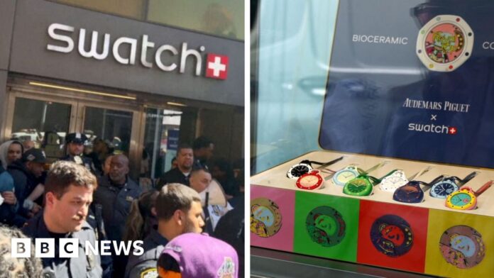 Swatch launch sparks 'chaotic' scenes and store closures