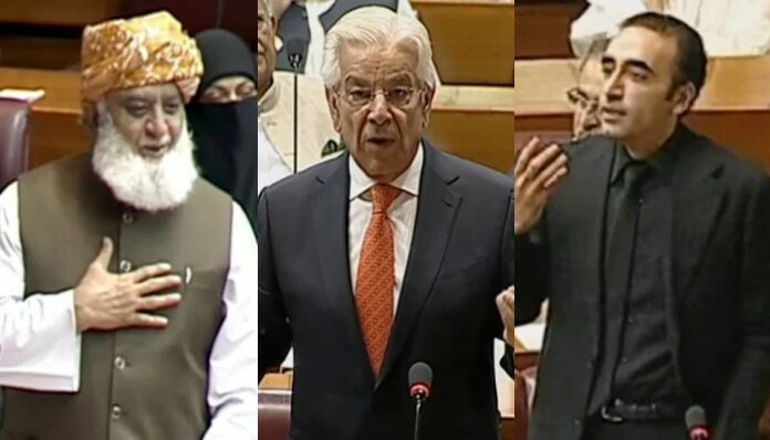 Bilawal, Fazl come down hard on Khawaja Asif over remarks on Rawalakot residents