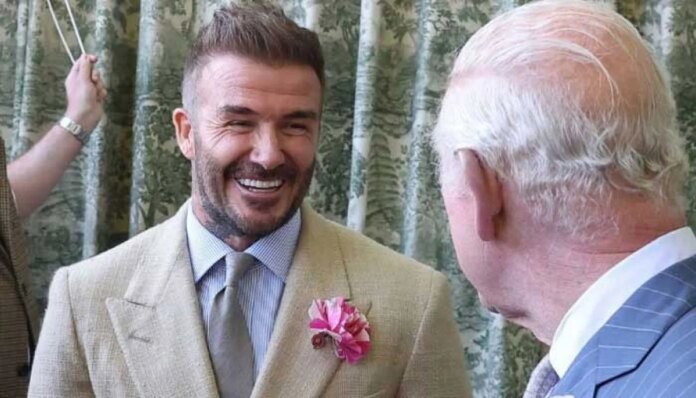 David Beckham joins oldest royal at Wimbledon