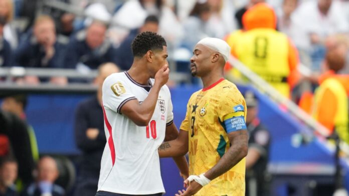 England's Jude Bellingham not confrontational with Ghana's Jordan Ayew - sources