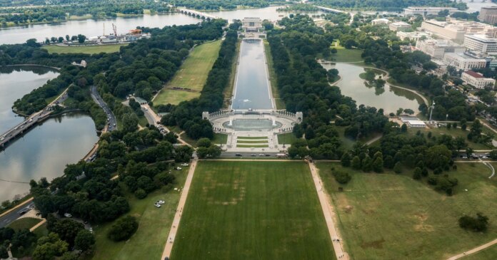 Federal authorities investigate giant ‘8647’ markings on National Mall