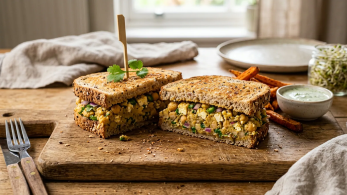 Fuel Your Day With This High-Protein Chickpea Paneer Sandwich